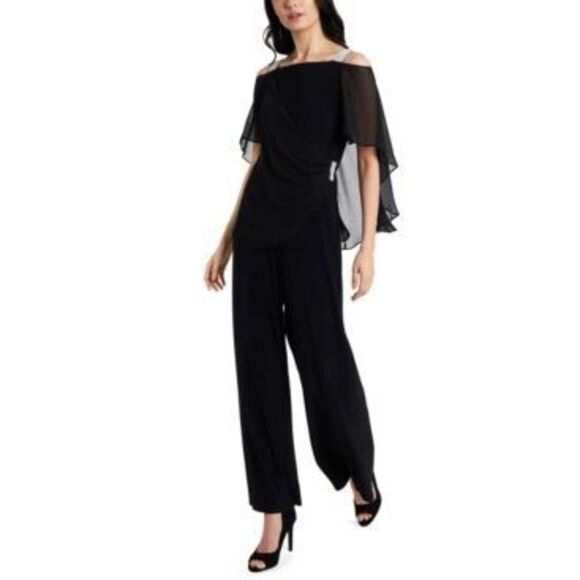 Msk Women's Solid Jumpsuit, Black Size L - Picture 1 of 3